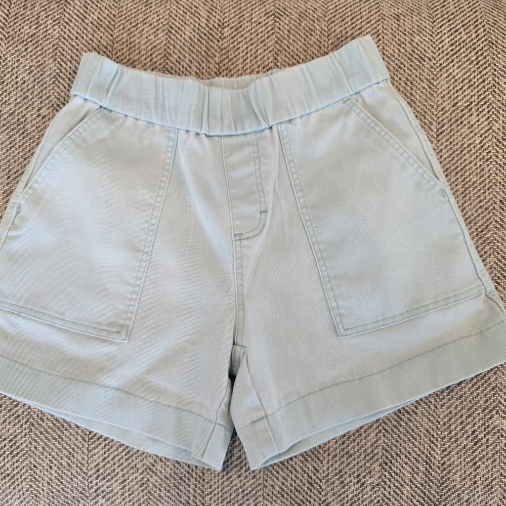 Lee Ultra Lux Relaxed Fit / High Rise Denim Shorts in Seafoam Green - Size 4 M